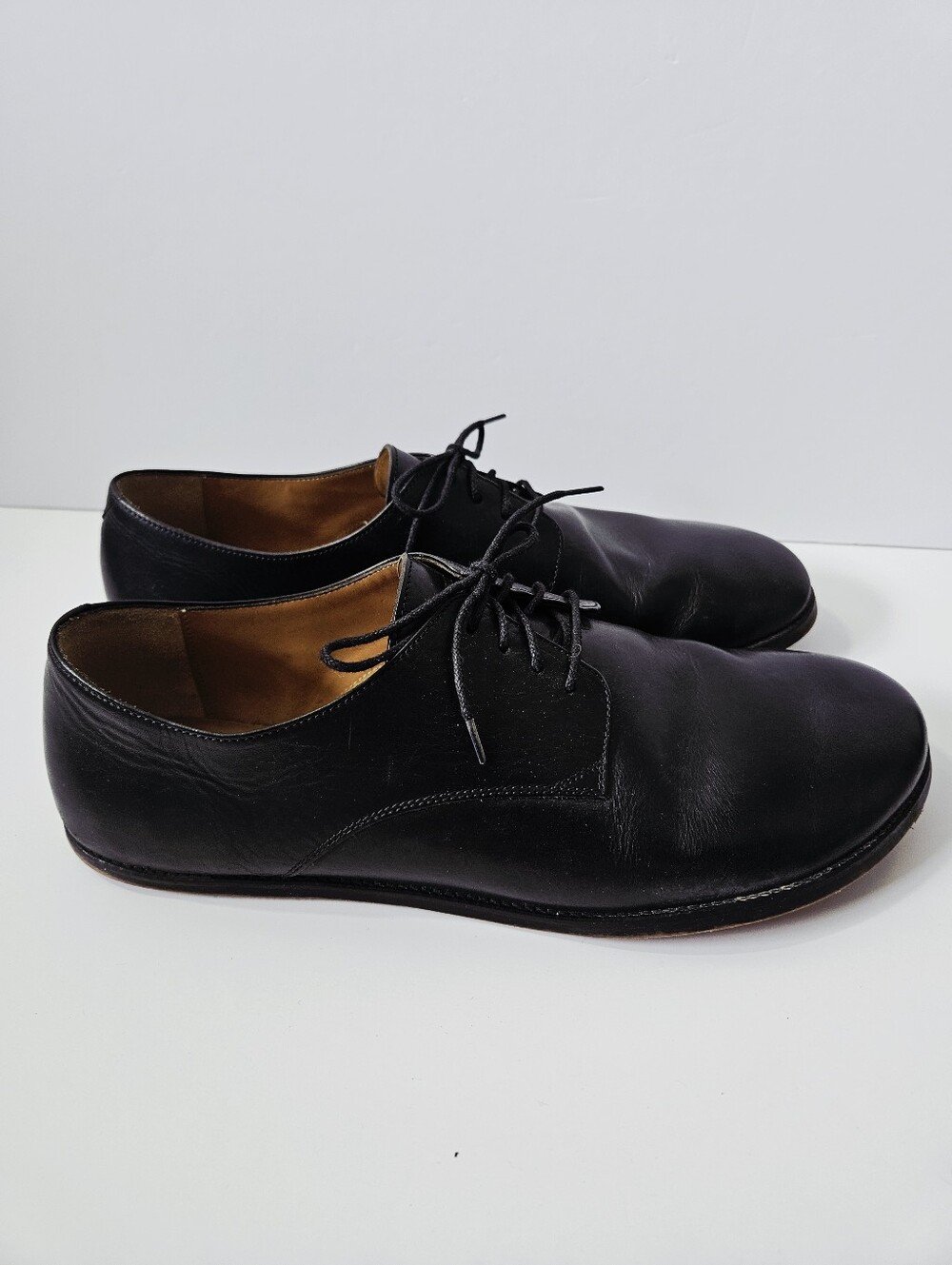 Vivobarefoot Lisbon Leather Dress Shoes Size 49 M US 15 Black Comfort Barefoot